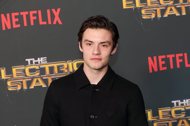 Louis Partridge attends the premiere of "The Electric State" on Feb. 24, 2025, in Los Angeles.