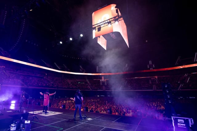 El Roig Arena durante su primera prueba operativa en un evento interno al que han acudido 10.000 personas