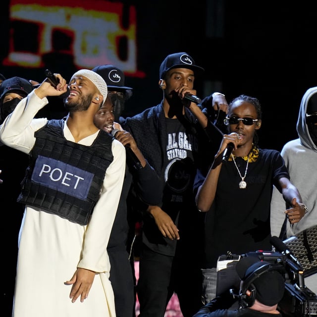 Mustafa performs during the Juno Awards in Toronto on Sunday, May 15, 2022. THE CANADIAN PRESS/Nathan Denette