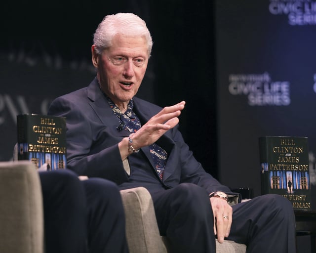 Former President Bill Clinton on stage discussing his book &#34;The First Gentlemen&#34; at The 92nd Street Y on Wednesday, June 11, 2025, in New York.