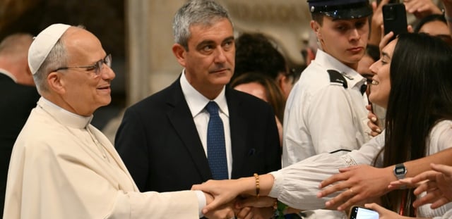 Le pape Léon XIV rencontre des fidèles au Vatican le 29 juillet 2025