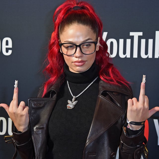 BERLIN, GERMANY - NOVEMBER 28: (EDITORS NOTE: Image contains profanity.) Badmomzjay attends the YouTube Music Awards Dinner at Restaurant Grill Royal on November 28, 2023 in Berlin, Germany. (Photo by Tristar Media/Getty Images)