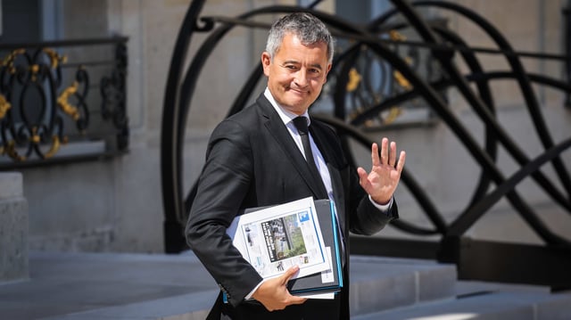 Gérald Darmanin à la sortie du Conseil des ministres, le 11 juillet, à l’Élysée.