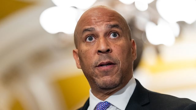 Senator Cory Booker at the US Capitol onJuly 22, 2025. Eric Lee/Bloomberg via Getty Images