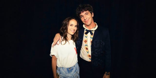 Natalie Portman and Tucker Pillsbury on stage together