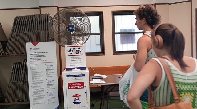 New York City Democrats vote in the mayoral primary on June 24, 2025. (Selcuk Acar/Anadolu via Getty Images)