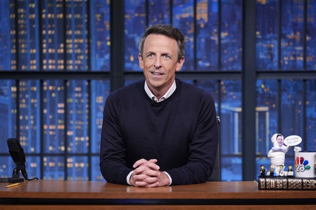 Seth Meyers during 'Late Night with Seth Meyers' in July.