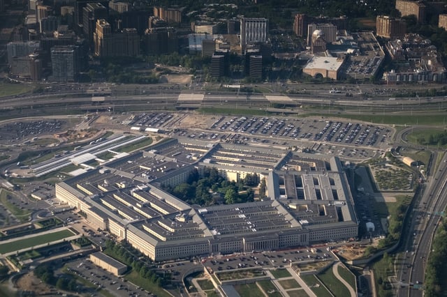 The Pentagon building in Arlington, Virginia, US, on Friday, April 21, 2023. Senators from both parties called for changes to the US government's system for classifying secret information after a closed-door briefing on the biggest leak of closely held documents in a decade. Photographer: Tom Brenner/Bloomberg via Getty Images