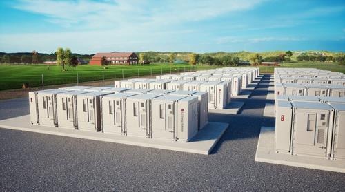 This file photo, provided by LG Energy Solution Ltd., shows its ESS products equipped with LFP batteries. (PHOTO NOR FOR SALE) (Yonhap)