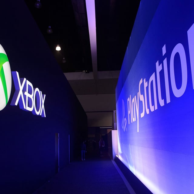 Xbox vs. PlayStation logos
