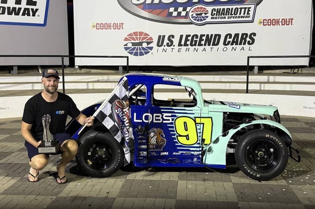 Shane van Gisbergen won at Charlotte Motor Speedway in a Legends Car as part of the Cook Out Summer Shootout.