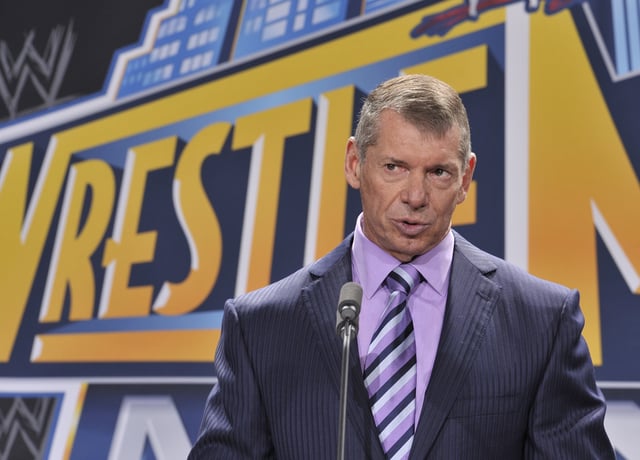 EAST RUTHERFORD, NJ – FEBRUARY 16: Vince McMahon attends a press conference to announce that WWE Wrestlemania 29 will be held at MetLife Stadium in 2013 at MetLife Stadium on February 16, 2012 in East Rutherford, New Jersey. (Photo by Michael N. Todaro/Getty Images)