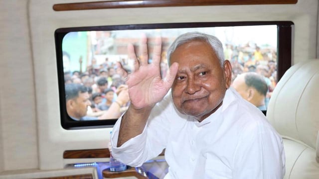 Bihar chief minister Nitish Kumar in Madhubani on July 26. (HT Photo)
