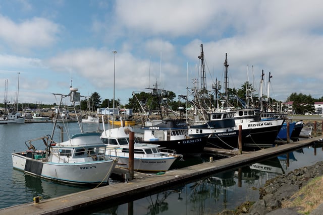 Crescent City, whose marina is seen here, is expected to see the worst tsunami waves in Northern California.