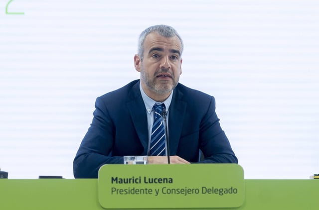 Archivo - El presidente y consejero delegado de Aena, Maurici Lucena, presenta los resultados económicos de 2022, a 28 de febrero de 2023, en Madrid (España).