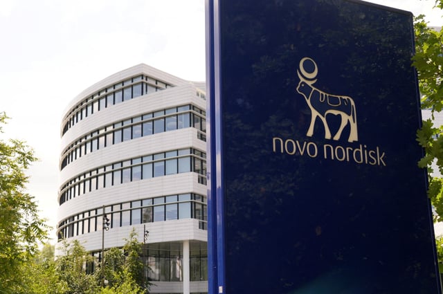 A view shows a Novo Nordisk sign outside their office in Bagsvaerd, on the outskirts of Copenhagen, Denmark, July 14, 2025. REUTERS/Tom Little/File Photo
