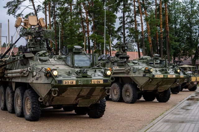 Stryker M1127 reconnaissance vehicles. Photo by Alejandro Carrasquel