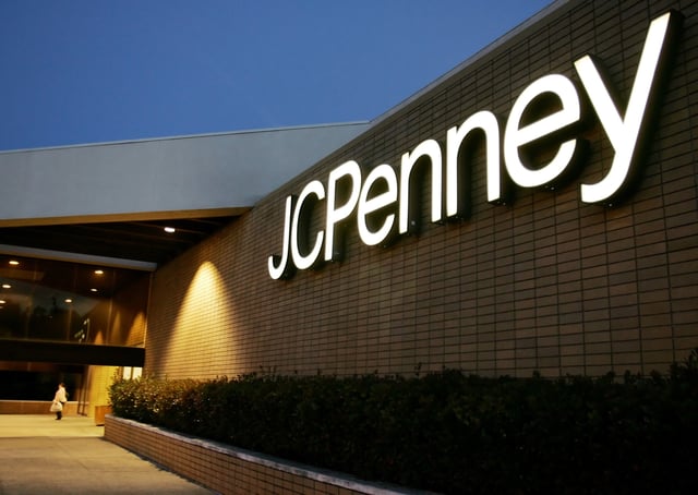 FILE - In this May 10, 2006 file photo, a customer leaves a JC Penney Department store in Cupertino, Calif. Beginning in February 2013, customers will be able to visit distinct Martha Stewart retail stores inside the majority of jcpenney department stores. These Martha Stewart stores are intended to be destinations where consumers can experience an engaging and inspiring environment and buy a variety of affordable, high-quality home and lifestyle merchandise designed and curated by Martha Stewart and her team. (AP Photo/Paul Sakuma, File)