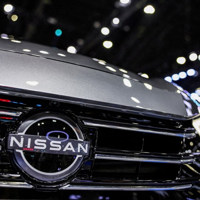 FILE PHOTO: The Nissan logo is displayed at the 46th Bangkok International Motor Show in Bangkok, Thailand, March 24, 2025. REUTERS/Chalinee Thirasupa/File Photo