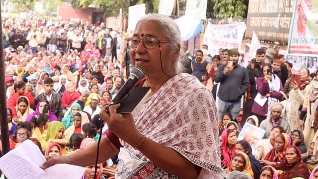 Medha Patkar at a protest at Jantar Mantar in New Delhi in 2023 | Photo: ANI