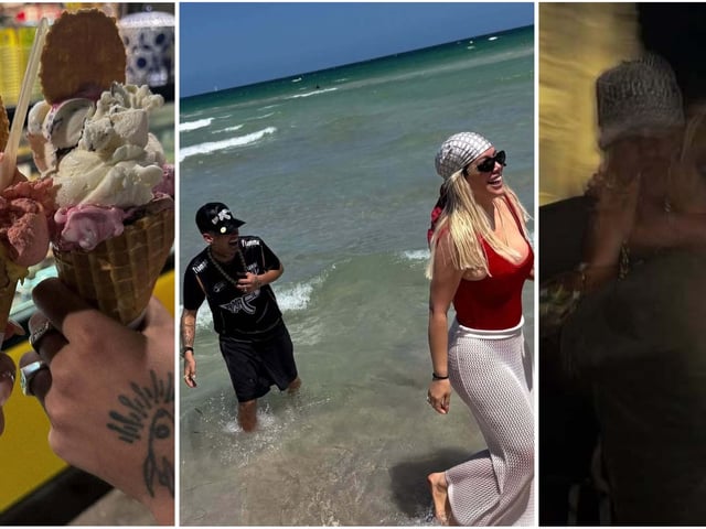Wanda Nara y L-Gante durante sus vacaciones en Europa. Foto: Instagram