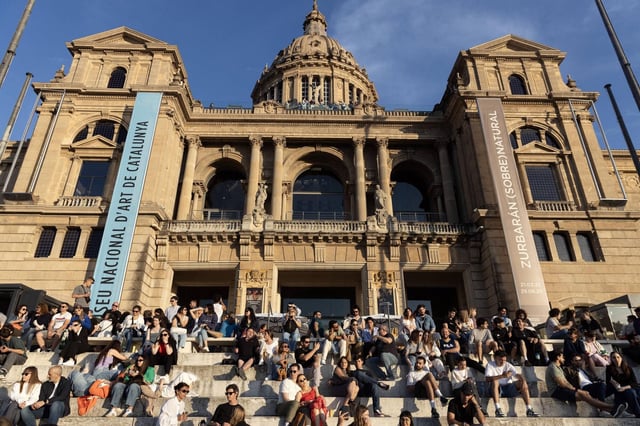 Vista del MNAC en la última edición de la Noche de los Museos.