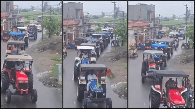 Punjab farmers took out Tractor Marches across all districts of Punjab against government's Land Pooling Policy, Wednesday, 30 July | X/@ramanmann1974