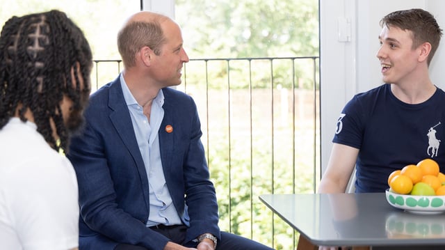 Prince William met young people at Centrepoint's Reuben House as he continued his commitment towards tackling homelessness in 2023. Image: Rebekah Kennington / Centrepoint