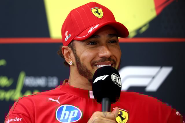 Lewis Hamilton of Great Britain and Scuderia Ferrari speaks in the Drivers Press Conference during previews ahead of the F1 Grand Prix of Belgium at Circuit de Spa-Francorchamps on July 24, 2025 in Spa, Belgium.
