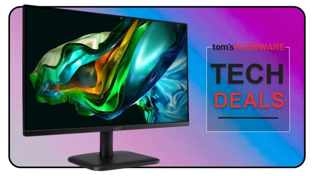 Tech Deals cover featuring an Acer EK321QK monitor