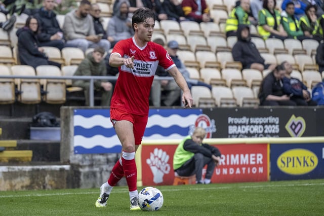 Bradford City v Middlesbrough - Pre-Season Friendly Hayden Hackney of Middlesbrough is on the ball during the pre-season friendly match between Bradford City and Middlesbrough at the University of Bradford Stadium in Bradford, England, on July 23, 2025. Bradford West Yorkshire United Kingdom PUBLICATIONxNOTxINxFRA Copyright: xMIxNewsx originalFilename:fletcher-bradford250723_npnqm.jpg