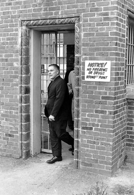 FILE - Former Teamster's President James Hoffa leaves the Lewisberg, Penn., penitentiary on Dec. 23, 1971 after having his sentence commuted by President Richard Nixon. (AP Photo, File)