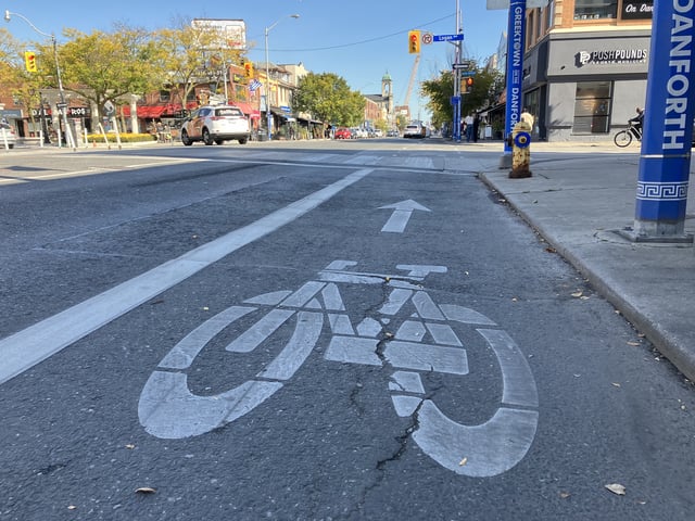 A bike lane in Toronto is seen in this file image. 