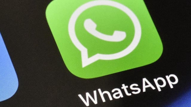 A WhatsApp icon is displayed on an iPhone, Nov. 15, 2018 (AP FILE)