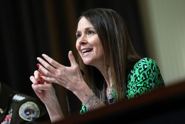 In this January 2024 photo, Jen Easterly testifies on Capitol Hill in Washington, DC.