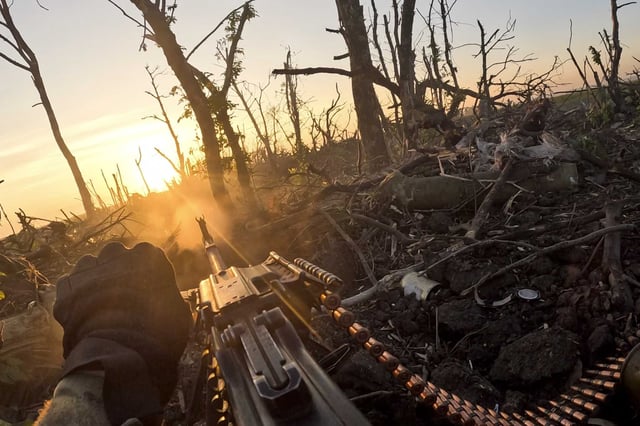 A scene from Mstyslav Chernov’s Ukrainian war documentary “2000 Meters to Andriivka.”