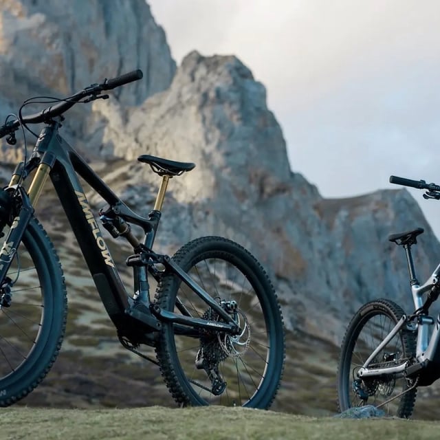 dji e-bikes on mountainside