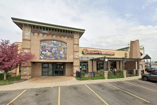 A view of Portillo's restaurant in Oswego, Ill.