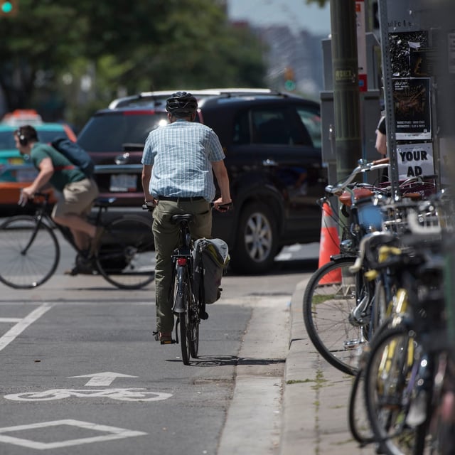 Cyclists on Bloor Street West. The Ontario government passed a law last fall giving itself power to remove existing bike lanes along Yonge Street, Bloor Street and University Avenue.