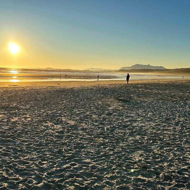 Wickaninish Beach at Pacific Rim National Park near Tofino on Tuesday. A tsunami advisory.