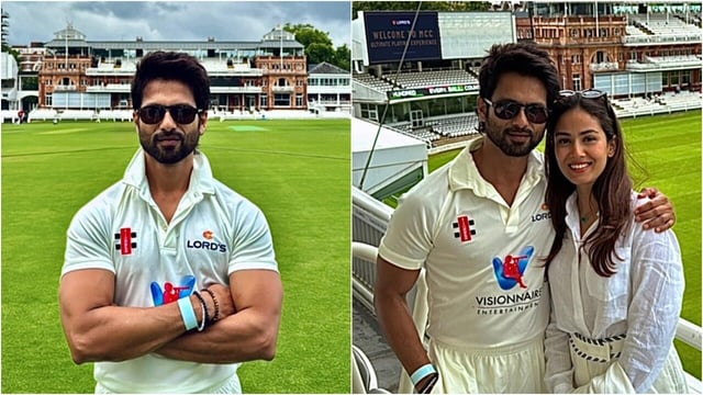 Shahid Kapoor enjoys cricket match at Lord's (Credit: Instagram/ShahidKapoor)