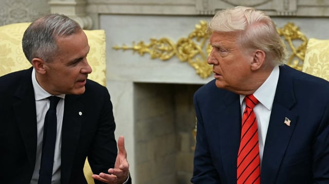 Canadian Prime Minister Mark Carney and President Trump at the White House in May. Photo: Jim Watson/AFP via Getty Images