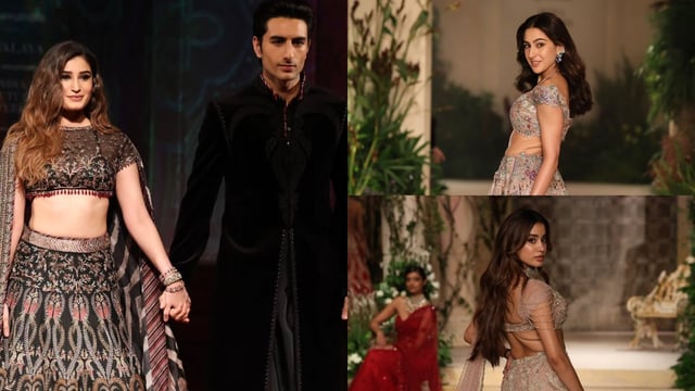 Rasha Thadani's ramp walk with Ibrahim Ali Khan impresses internet.