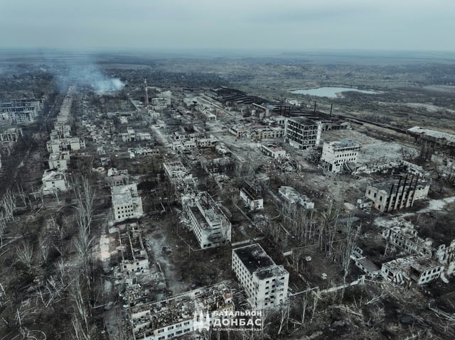 Chasiv Yar, shown here in January, 2025, has been mostly destroyed after months of fighting