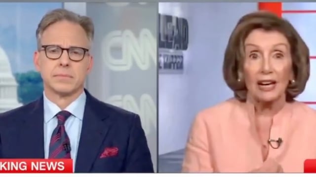 Nancy Pelosi talks to Jake Tapper on CNN.