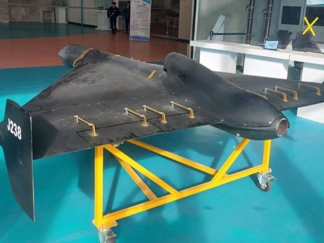 File photo of a Iranian-designed Shahed-238 drone