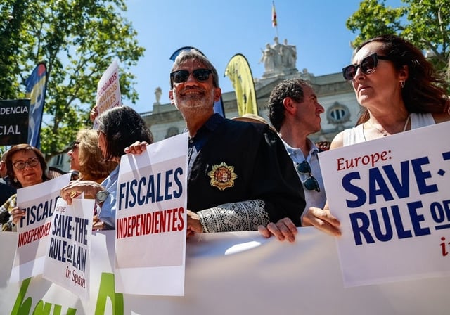 Concentración de jueces y fiscales frente al Tribunal Supremo