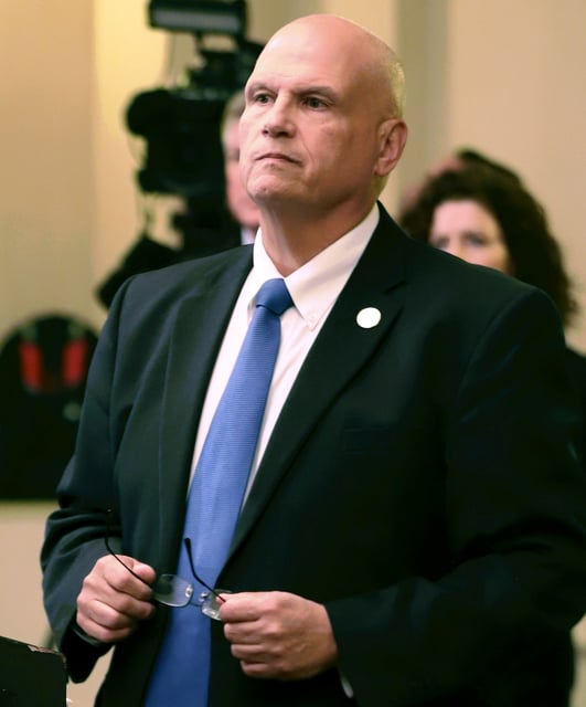 Connecticut State Police Commissioner James Rovella is seen in 2020.  (AP Photo/Chris Ehrmann)