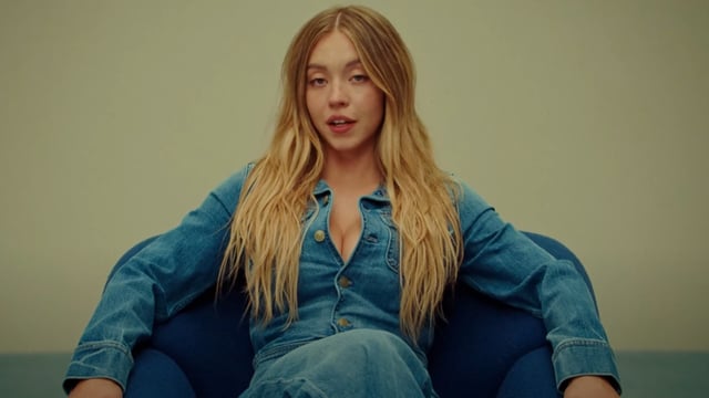 Sydney Sweeney in one of her American Eagle ads