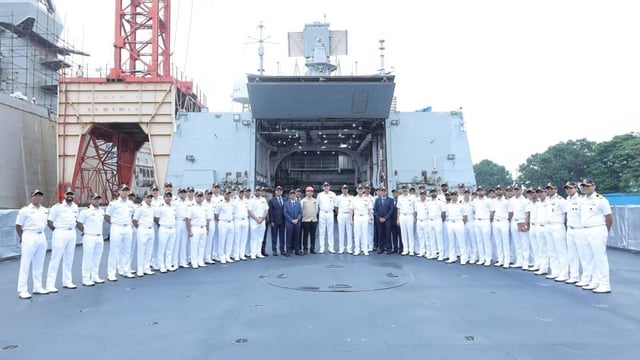 GRSE Delivers Stealth Frigate INS Himgiri To Indian Navy, Strengthens India's Warfare Capabilities | Image: X